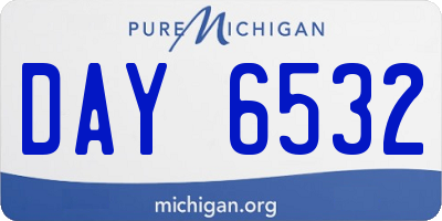 MI license plate DAY6532