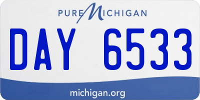 MI license plate DAY6533