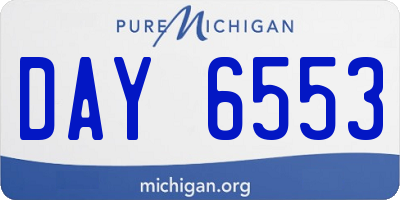 MI license plate DAY6553