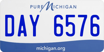 MI license plate DAY6576
