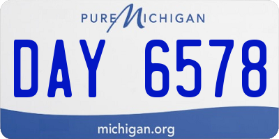 MI license plate DAY6578