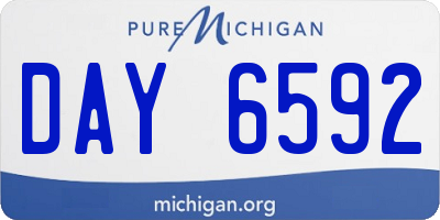 MI license plate DAY6592