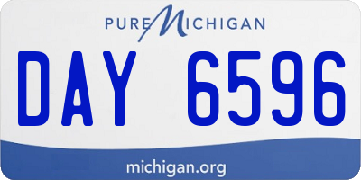 MI license plate DAY6596
