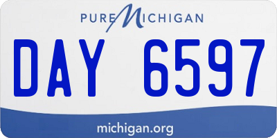MI license plate DAY6597