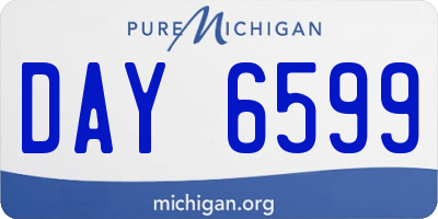 MI license plate DAY6599