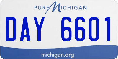 MI license plate DAY6601