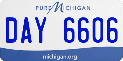 MI license plate DAY6606