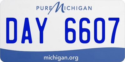 MI license plate DAY6607