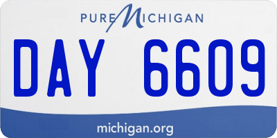 MI license plate DAY6609