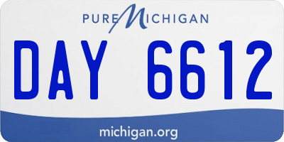 MI license plate DAY6612