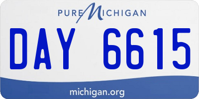 MI license plate DAY6615