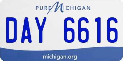 MI license plate DAY6616