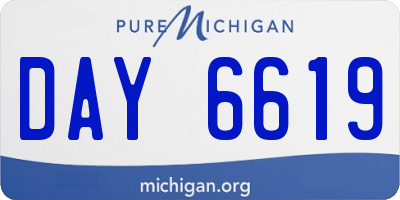 MI license plate DAY6619
