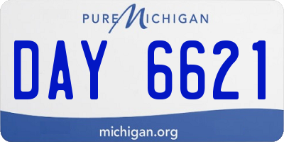 MI license plate DAY6621