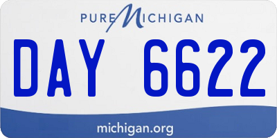 MI license plate DAY6622