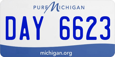 MI license plate DAY6623
