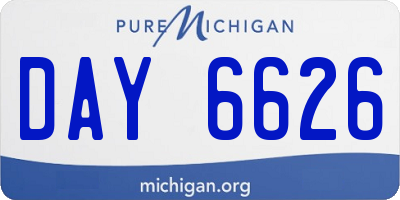 MI license plate DAY6626