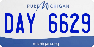 MI license plate DAY6629