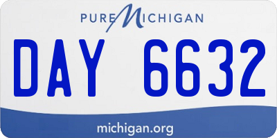 MI license plate DAY6632