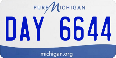 MI license plate DAY6644
