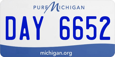 MI license plate DAY6652