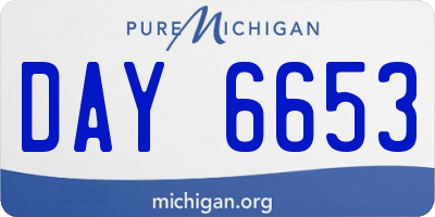 MI license plate DAY6653