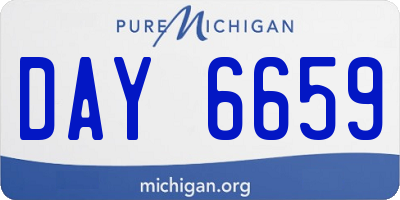 MI license plate DAY6659