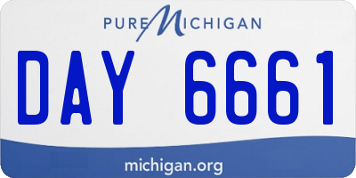 MI license plate DAY6661