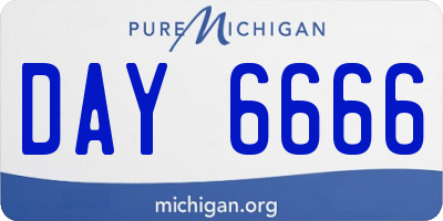 MI license plate DAY6666