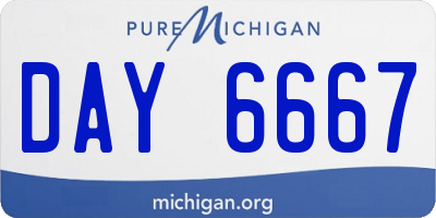MI license plate DAY6667