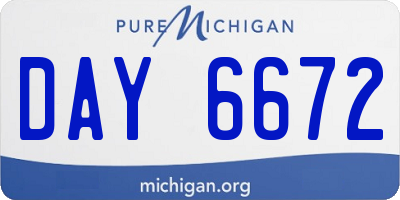 MI license plate DAY6672