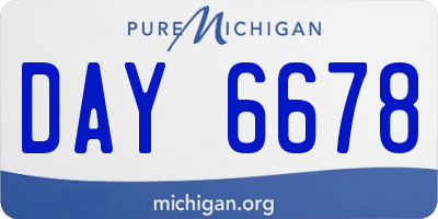 MI license plate DAY6678