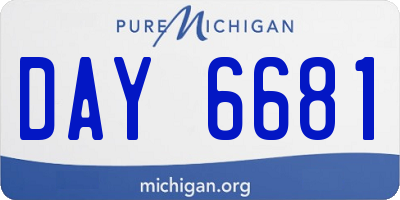 MI license plate DAY6681