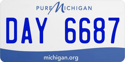 MI license plate DAY6687