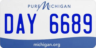 MI license plate DAY6689