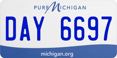 MI license plate DAY6697