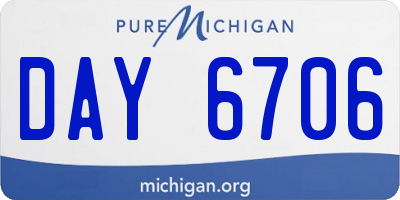 MI license plate DAY6706
