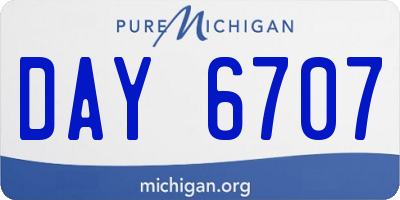 MI license plate DAY6707