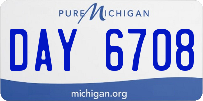 MI license plate DAY6708