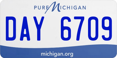 MI license plate DAY6709