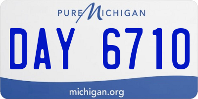 MI license plate DAY6710