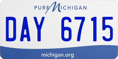 MI license plate DAY6715