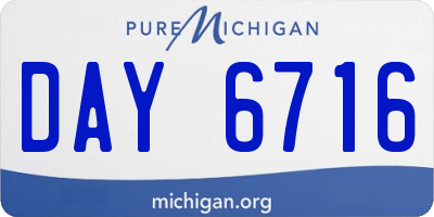 MI license plate DAY6716