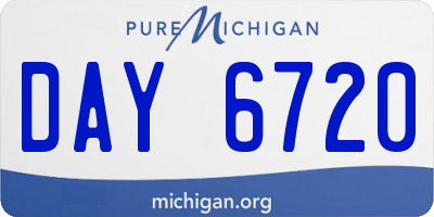 MI license plate DAY6720