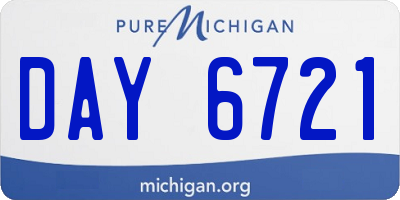 MI license plate DAY6721