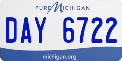 MI license plate DAY6722