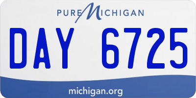MI license plate DAY6725