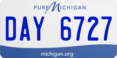 MI license plate DAY6727