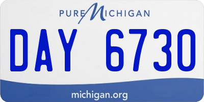 MI license plate DAY6730