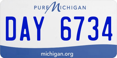 MI license plate DAY6734